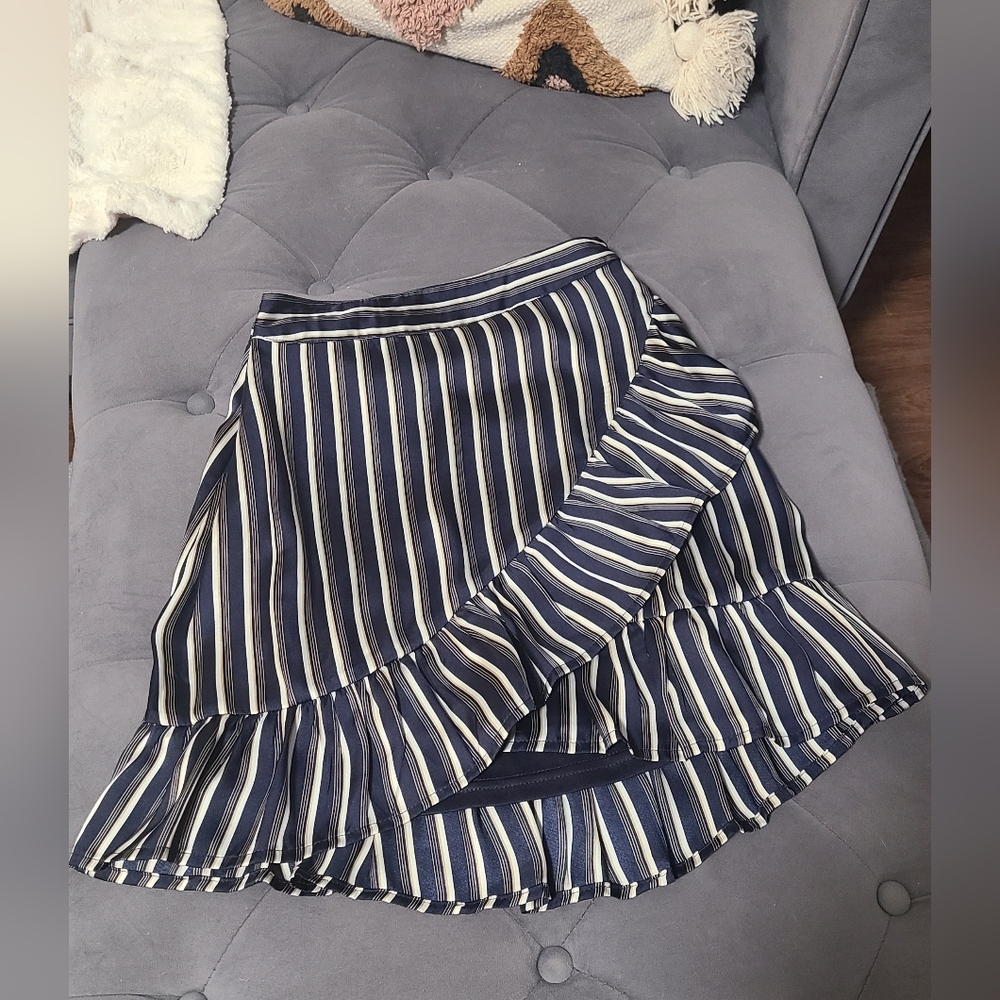 Dolls Kill stripe satin skirt